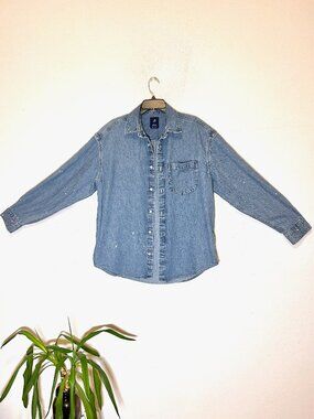 Gap Painted Denim Big Shirt - M